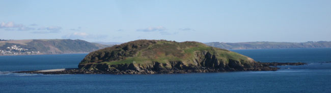 5 3  Plymouth Fowey   Looe Island from Horepoint